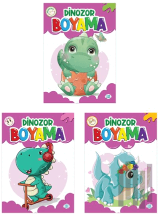 Dinozor Boyama Seti (3 Kitap) | Kitap Ambarı