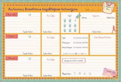 Diyet ve Egzersiz Günlüğü - Organizer Bloknot | Kitap Ambarı