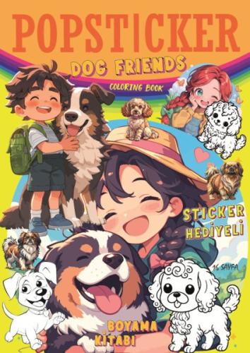 Dog Friends Boyama Kitabı Popsticker | Kitap Ambarı