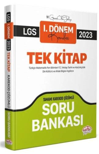 2023 LGS 1. Dönem Tüm Dersler Soru Bankası (Karekod Çözümlü) | Kitap A