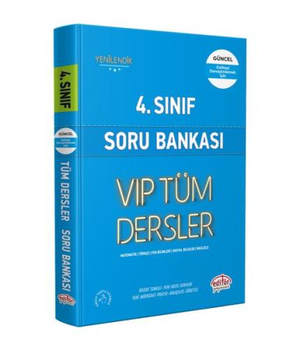 4. Sınıf VIP Tüm Dersler Soru Bankası Mavi Kitap | Kitap Ambarı