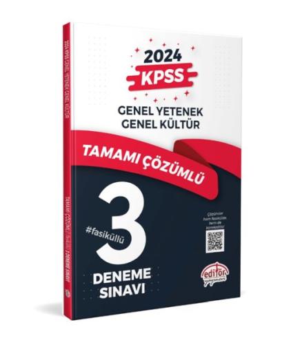 Editör Yayınları 2024 KPSS Genel Yetenek Genel Kültür Tamamı Çözümlü F