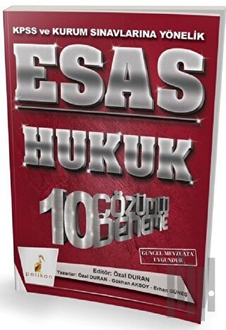 Esas Hukuk 10 Çözümlü Deneme KPSS ve Kurum Sınavlarına Yönelik | Kitap