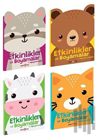 Etkinlikler ve Boyamalar + Yapıştırmalar Seti (Rakuncuk-Ayıcık-İnekçik