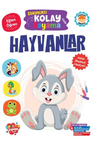 Etkinlikli Kolay Boyama - Hayvanlar | Kitap Ambarı