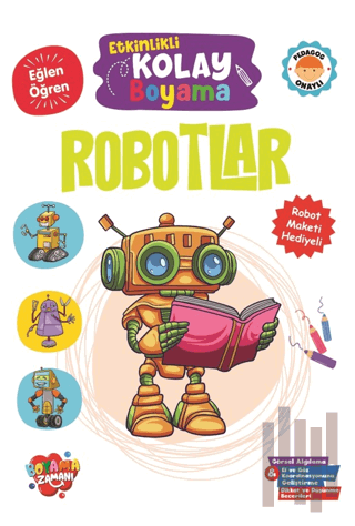 Etkinlikli Kolay Boyama – Robotlar | Kitap Ambarı