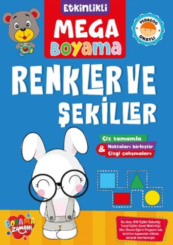 Etkinlikli Mega Boyama - Renkler ve Şekiller | Kitap Ambarı