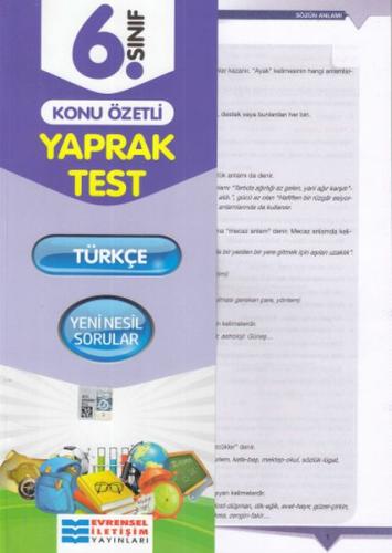 6. Sınıf Türkçe Konu Özetli Yaprak Test | Kitap Ambarı