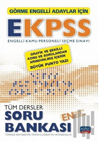 Görme Engelli Adaylar İçin EKPSS Tüm Dersler Soru Bankası | Kitap Amba