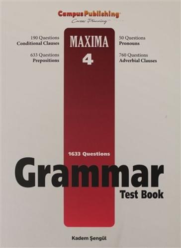 Grammar Test Book - Maxima 4 | Kitap Ambarı