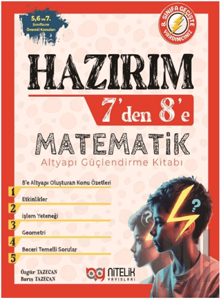 Hazırım 7'den 8'e Matematik Alt Yapı Güçlendirme Kitabı | Kitap Ambarı