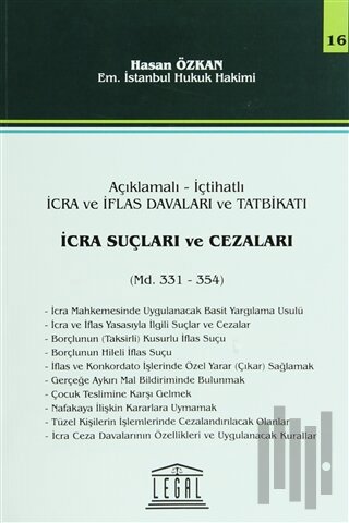 İcra Suçları ve Cezaları - Seri 16 (Madde 331 - 354) | Kitap Ambarı