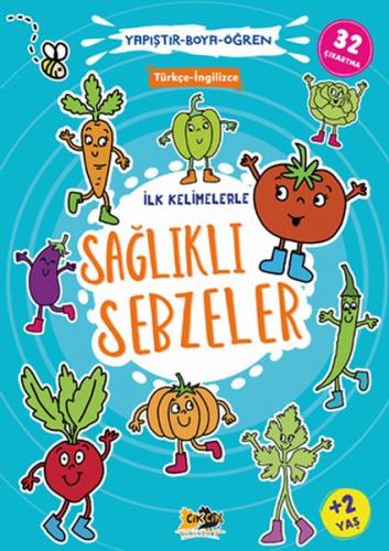 İlk Kelimelerle Sağlıklı Sebzeler - Yapıştır-Boya-Öğren | Kitap Ambarı