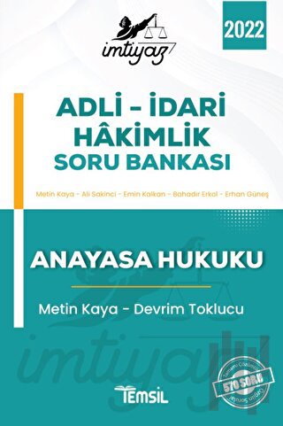 İmtiyaz - 2022 Adli İdari Hakimlik Soru Bankası | Kitap Ambarı