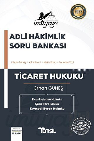 İmtiyaz Adli Hakimlik Soru Bankası Ticaret Hukuku | Kitap Ambarı