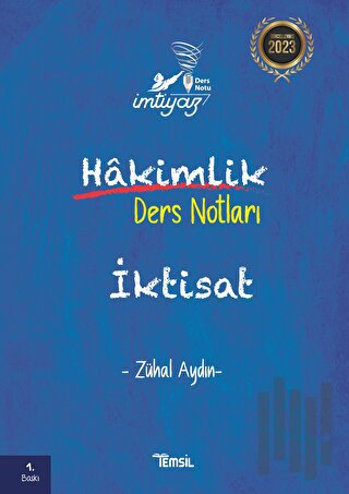 İmtiyaz Hakimlik Ders Notları İktisat | Kitap Ambarı