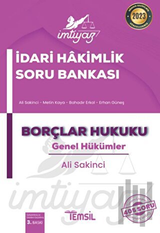 İmtiyaz İdari Hakimlik Soru Bankası Borçlar Hukuku Genel Hükümler | Ki