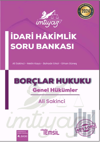 İmtiyaz İdari Hakimlik Soru Bankası Borçlar Hukuku Genel Hükümler | Ki