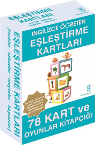 İngilizce Öğreten Eşleştirme Kartları 78 Kart ve Oyunlar Kitapçığı | K