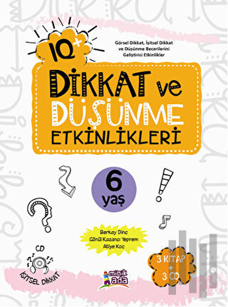 IQ Dikkat ve Düşünme Etkinlikleri 6 Yaş - (3 Kitap + 3 CD) | Kitap Amb