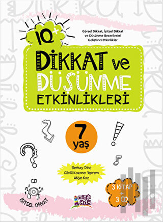 IQ Dikkat ve Düşünme Etkinlikleri 7 Yaş - (3 Kitap + 3 CD) | Kitap Amb