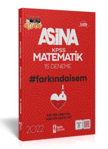 2022 Aşina Farkındaİsem KPSS Matematik 15 | Kitap Ambarı