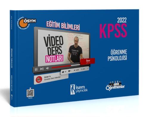 2022 KPSS Eğitim Bilimleri Öğrenme Psikolojisi Video Ders Notu | Kitap