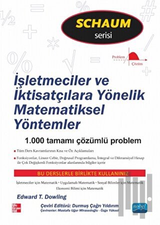 İşletmeciler ve İktisatçılara Yönelik Matematiksel Yöntemler | Kitap A