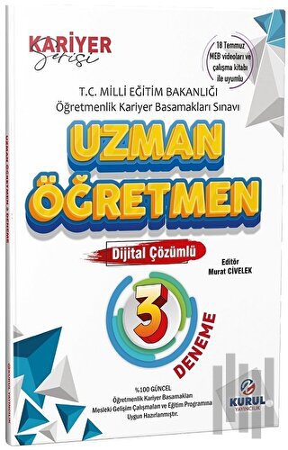 Kariyer Serisi MEB ÖKBS Uzman Öğretmen 3 Deneme Dijital Çözümlü | Kita