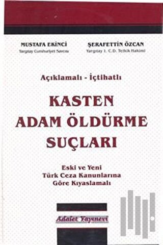 Kasten Adam Öldürme Suçları (Ciltli) | Kitap Ambarı