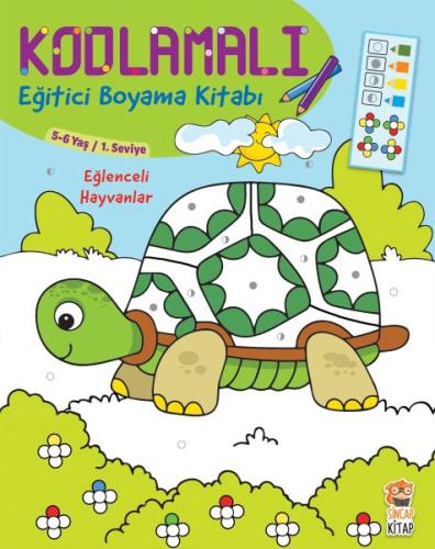 Kodlamalı Eğitici Boyama Kitabı - Eğlenceli Hayvanlar (5-6 Yaş 1. Sevi