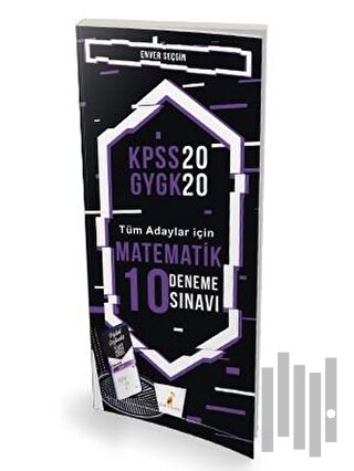 KPSS 2020 GYGK - Tüm Adaylar İçin Matematik 10 Deneme Sınavı | Kitap A