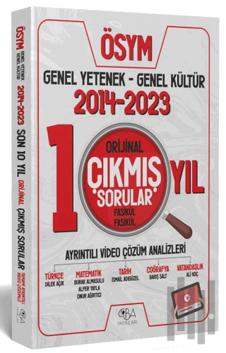 KPSS Genel Yetenek Genel Kültür Orijinal Son 10 Yıl Çıkmış Sorular 201