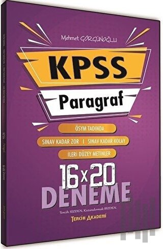 KPSS Paragraf Sözel Bölüm 16x20 Deneme | Kitap Ambarı