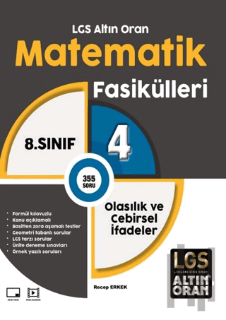 LGS Altın Oran Matematik Fasikülleri 4 Olasılık ve Cebirsel İfadeler |