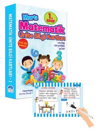 1. Sınıf Matematik Ünite Bilgi Kartları - Yaz Sil Kalemli | Kitap Amba