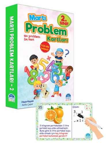 2. Sınıf Problem Kartları - Yaz Sil Kalemli | Kitap Ambarı