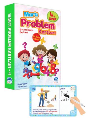 4. Sınıf Problem Kartları - Yaz Sil Kalemli | Kitap Ambarı