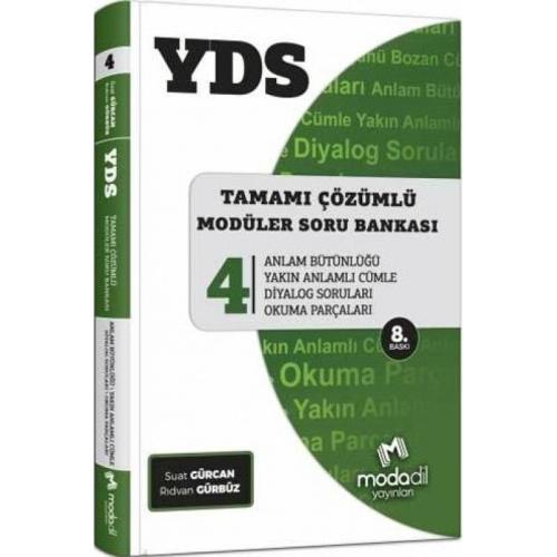 Modadil YDS Tamamı Çözümlü Modüler Soru Bankası Serisi 4 (Yeni) | Kita