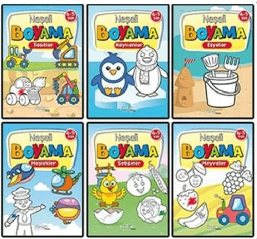 Neşeli Boyama 6 Kitap Set 4-5 Yaş | Kitap Ambarı