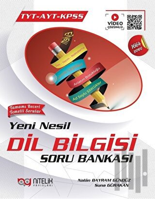 Nitelik YKS TYT AYT KPSS Yeni Nesil Dil Bilgisi Soru Bankası Video Çöz