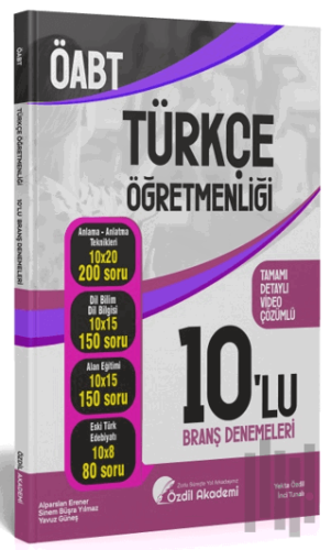 ÖABT Türkçe Öğretmenliği 10 Deneme Çözümlü | Kitap Ambarı