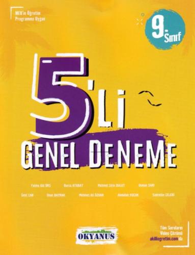 Okyanus 9. Sınıf 5'li Deneme (Yeni) | Kitap Ambarı