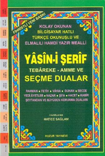 Orta Boy Fihristli Renkli Yasin-i Şerif Tebareke-Amme ve Seçme Dualar 