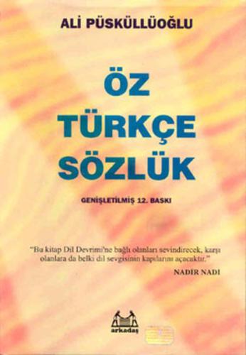 Öz Türkçe Sözlük | Kitap Ambarı