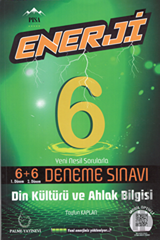 Palme 6. Sınıf Enerji Din Kültürü ve Ahlak Bilgisi 6+6 Deneme Sınavı |