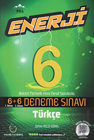 Palme 6. Sınıf Enerji Türkçe 6+6 Deneme Sınavı | Kitap Ambarı