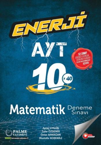 Palme Enerji Ayt Matematik 10 Deneme Sınavı | Kitap Ambarı