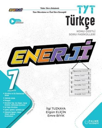 TYT Enerji Türkçe Konu Özetli Soru Fasikülleri (7 Fasikül) | Kitap Amb