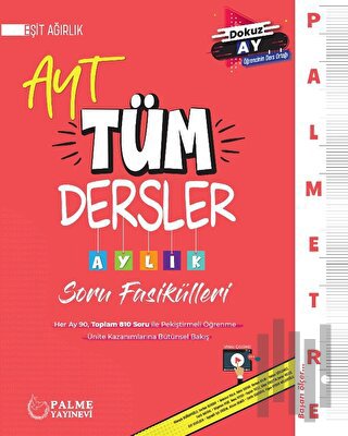 Palmetre AYT Eşit Ağırlık Tüm Dersler Aylık Çalışma Fasikülleri | Kita